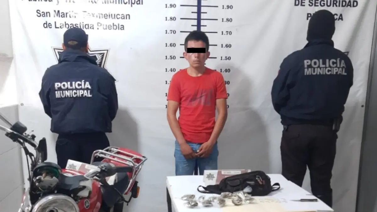 Detienen a presunto narcomenudista en San Martín Texmelucan